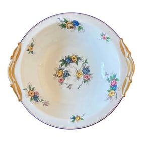 Limoges France Floral Pattern Serving Bowl