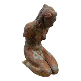 Late 20th Century Nude Figure Sculpture, Unsigned
