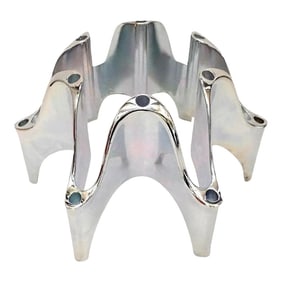 Sculptural Silver Plated Candle Holder by Jens Harald Quistgaard for Dansk