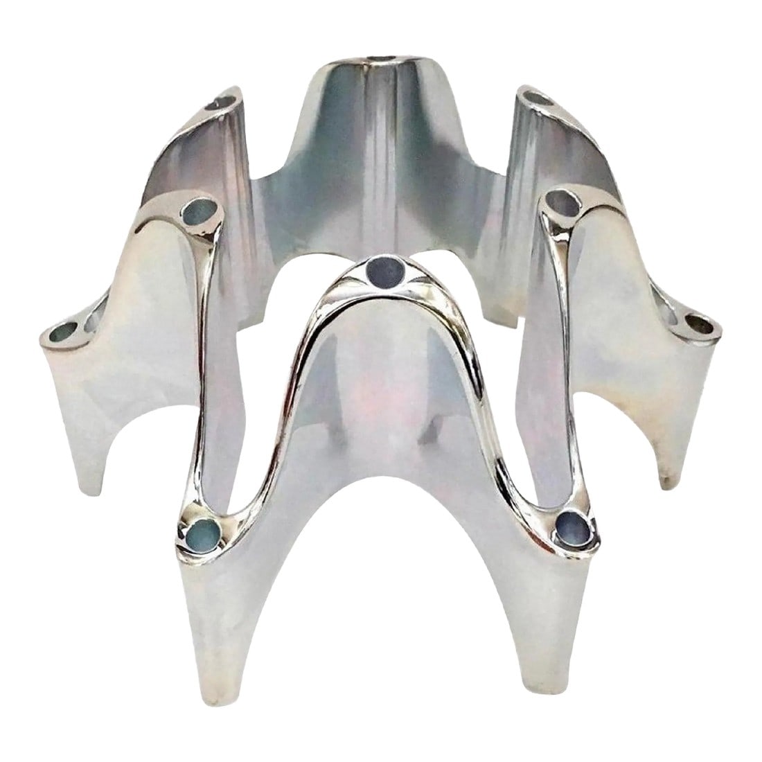 Sculptural Silver Plated Candle Holder by Jens Harald Quistgaard for Dansk (1 of 4)