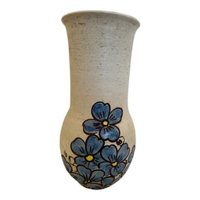 Large Painted Italian Ceramic Vase or Umbrella Cane Holder
