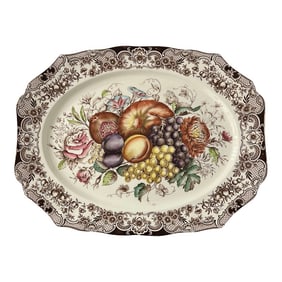 English Transferware.Large Platter Harvest Fruit Pattern by Johnson Brothers