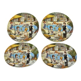 Italian Casino Cannes Plates - Set of 4