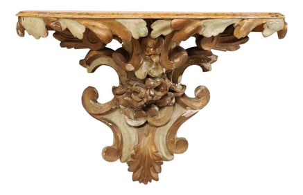 Italian Carved Wall-Mounted Shelf