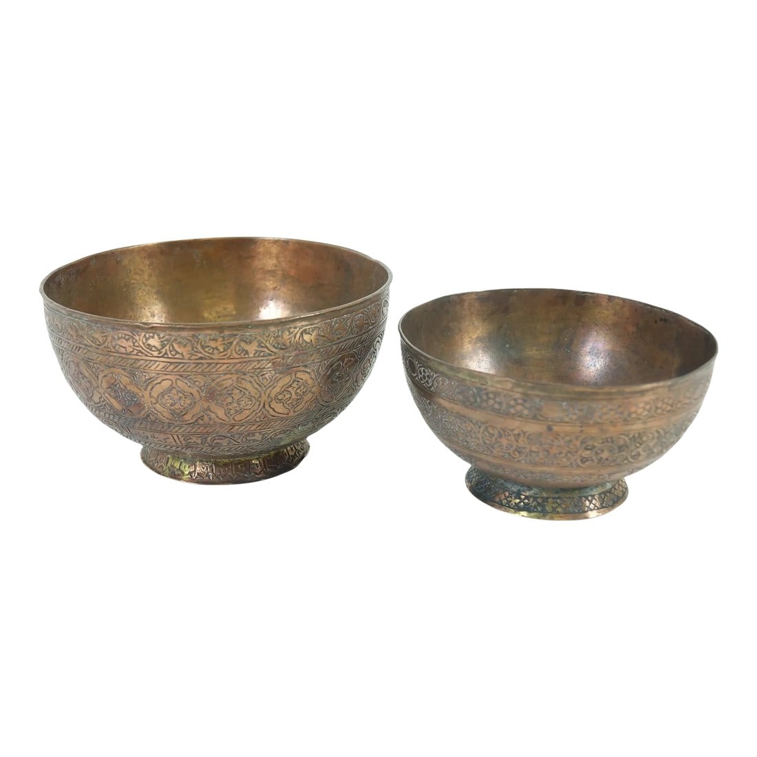 Antique Copper Bowls - Set of 2 (1 of 6)