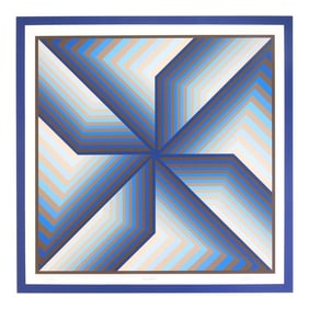 1980s Original Signed Jurgen Peters "Pinwheel" Silkscreen Print