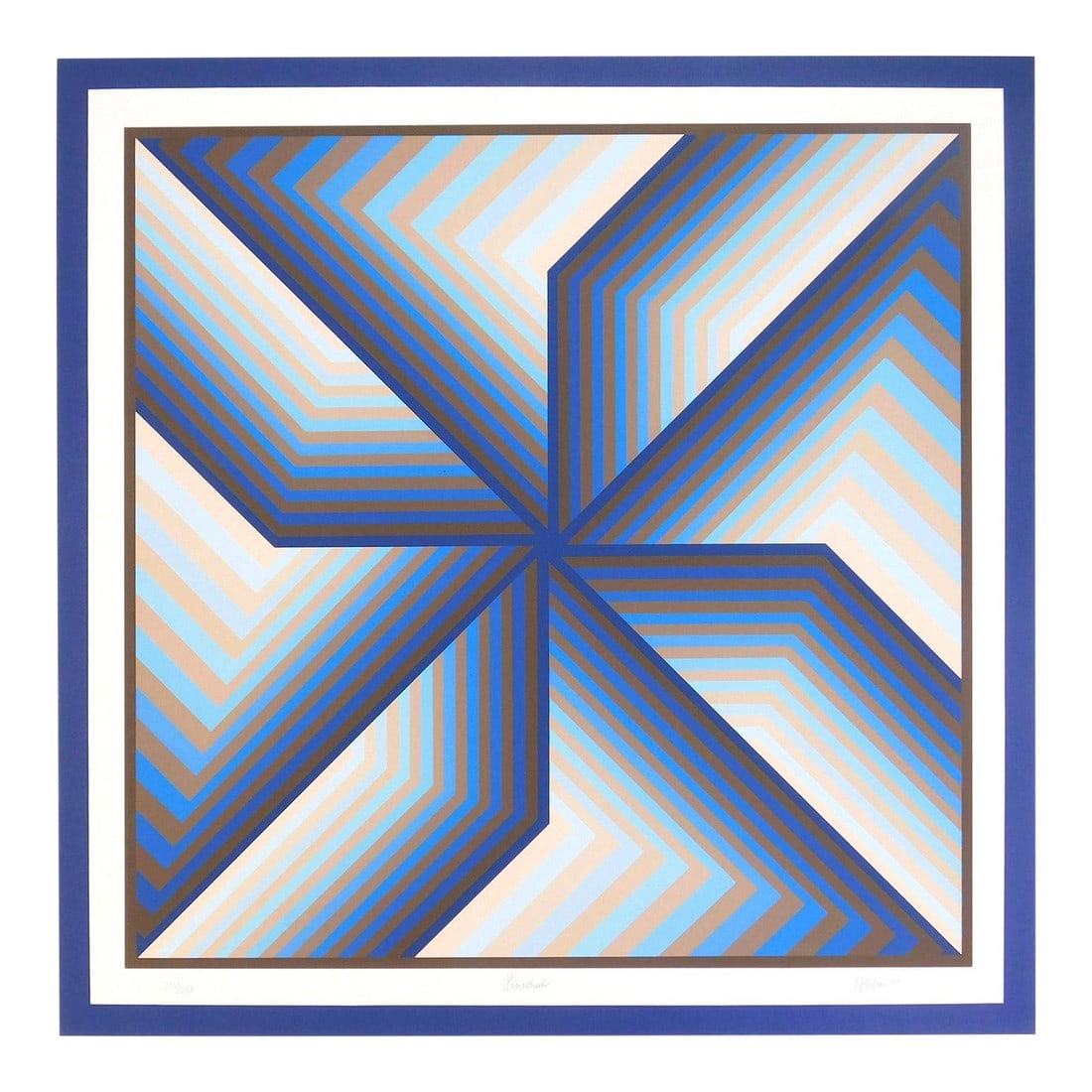 1980s Original Signed Jurgen Peters "Pinwheel" Silkscreen Print (1 of 4)