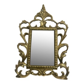 Vintage Ornate Brass Easel Back Frame