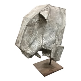 Mid 20th Century Stylized Zinc Jaguar Head