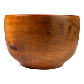 Mid-Century Organic Modern Wood-Turned Serving Bowl in Solid Myrtlewood, Oregon, Usa, Circa 1980s
