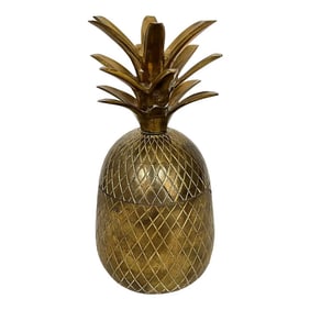Brass Pineapple Candleholder / Matchstick Jar