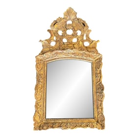 French 19th Century Louis XVI Giltwood Bridal Mirror