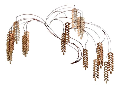 Vintage Curtis Jere Tree of Life Brass Wall Sculpture