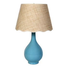 Single Sky Blue Porcelain Gourd Lamp