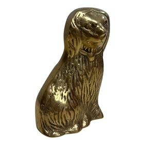 Vintage Brass Staffordshire Dog