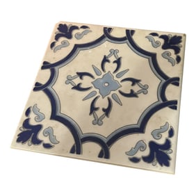 1970s Portuguese Blue and White Tile