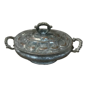 Mid 20th Century Oval Copper Pot With Lid