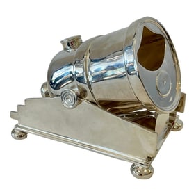 Silver Plate English Spoon Warmer, Canon, Rare, C1890