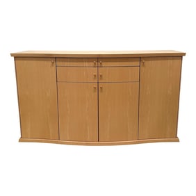 Vintage Skovby Danish Light Oak Veneer Lacquered Sideboard