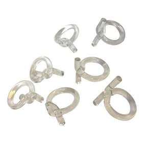 1960s Georg Jensen Attributed Lucite Napkin Rings - a Set of 6