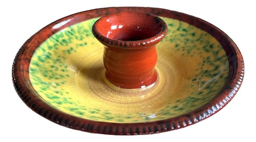 Handmade Moroccan Style Ceramic Splatter Candle Stick Holder