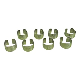 1970s Collection of Silver Horseshoe "G" Napkin Rings- Set of 8