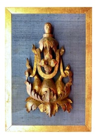 Antique Burmese Temple Carving - Custom Mounted