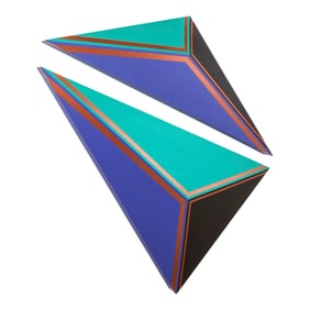 Trudy Gordon, Mardi Gras, Acrylic Diptych, 1992 - A Pair of 2.