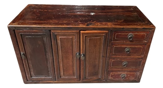 Antique Chinese Fir Book/Stationery Chest