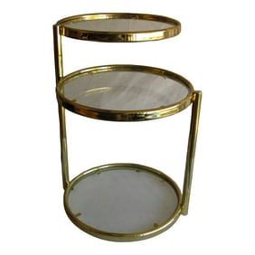 1980s Milo Baughman Style Side Coffee Table