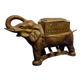 Vintage Cast Iron Elephant Style Cigarette Dispenser