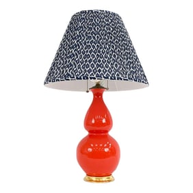 Single Coral Spitzmiller Double Gourd Table Lamp