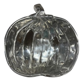 Vintage Silverplate Pumpkin Bowl, India