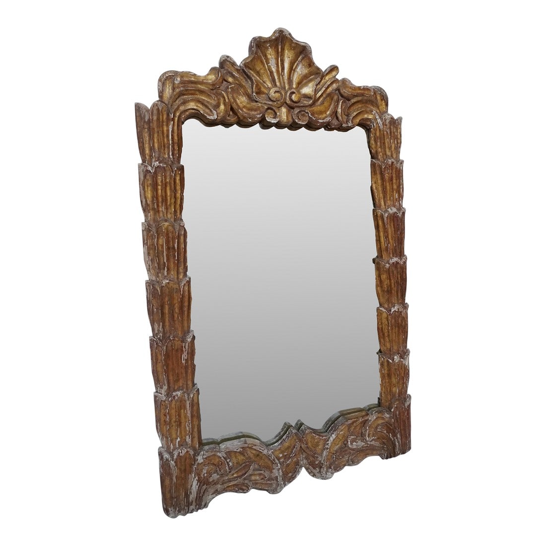 Early 20th Century Gold Leaf Mirror With Shell Motif (1 of 11)
