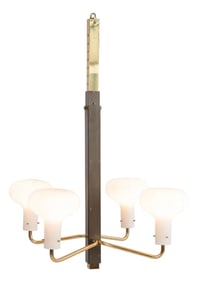 Ignazio Gardella Four-Arm Chandelier for Azucena, Italy, 1958