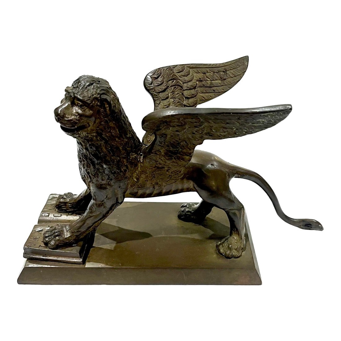 19th Century Grand Tour Bronze Figure of Venetian San Marco Winged Lion (1 of 12)