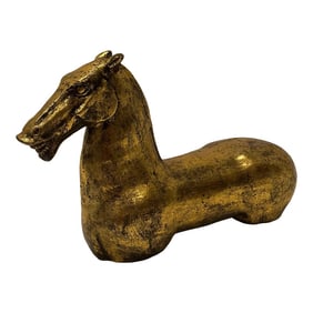 Gilt Iron Tang Style Horse Sculpture