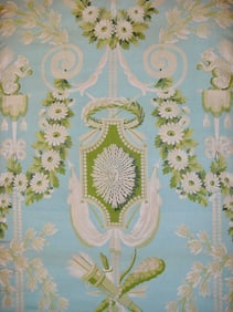 19th Century Louis XVI Style Lyon French Silk Textile Roll - 4 Yards