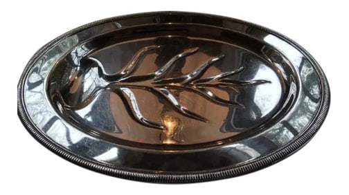 1970s Footed Silver Plated Tray