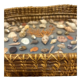 Vintage Wooven Shell Tray