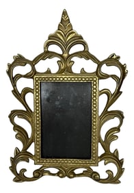 Vintage Reticulated Heavy Brass Picture Frame.