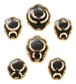 Mid 20th Century Collection of 6 Wall Plaques with Boar Tusks