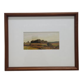 1990s R Heitmann Landscape Pastel Framed Painting