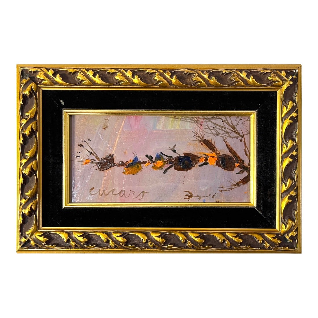 1960's Abstract Painting by Pascal Cucaro - San Francisco: 1960's abstract oil on board painting by Pascal Cucaro (1915 - 2004). Often described as "America's Picasso" - Cucaro worked for most of his life in San Francisco. First from a studio in North Beach a