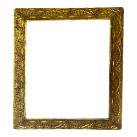Antique Louis XVI Giltwood Frame With Shell & Garland Detailing, 19th Century