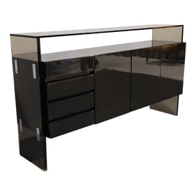 Mid 20th Century Milo Baughman for Thayer Coggin Black Lacquer Sideboard