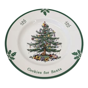 1980s Spode Christmas Tree "Cookies for Santa" 10" Plate