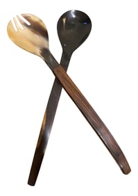 Mid-Century Rosewood and Bakelite Salad Servers