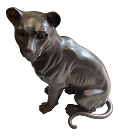 1970s Cast Bronze Panther