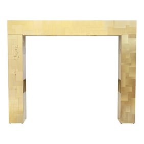 Paul Evans King Size Bedframe Headboard with Brass Tiles